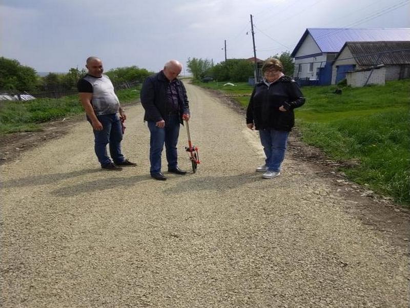 Общественники проверили качество дорог в с. Илюшкино, ул. Грабовка..