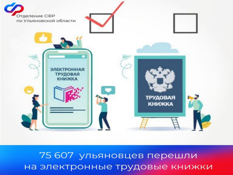 Более 75 тысяч жителей Ульяновской области оценили преимущества электронной трудовой книжки:. Более 75 тысяч жителей Ульяновской области оценили преимущества электронной трудовой книжки:.
