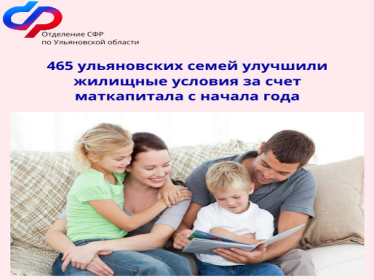 465 ульяновских семей улучшили жилищные условия за счет маткапитала с начала 2024 года. 465 ульяновских семей улучшили жилищные условия за счет маткапитала с начала 2024 года.