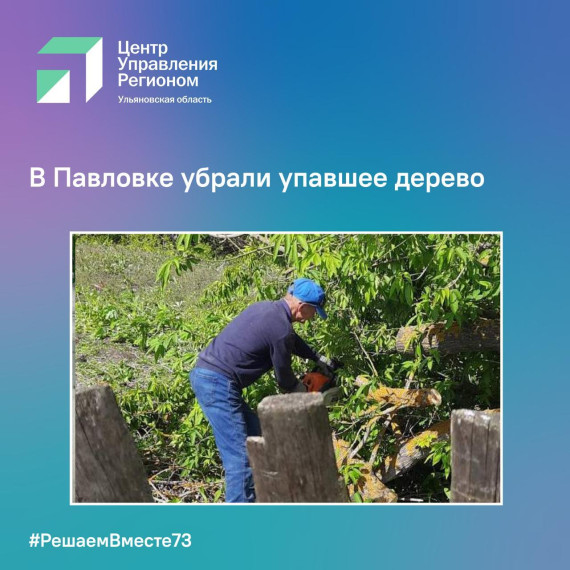 В Павловке убрали упавшее дерево. В Павловке убрали упавшее дерево.